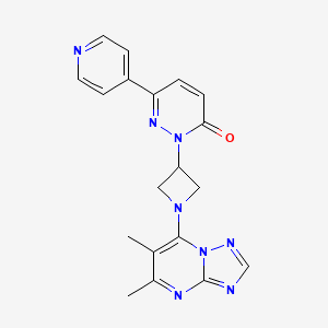 molecular formula C19H18N8O B2491297 2-(1-{5,6-Dimethyl-[1,2,4]triazolo[1,5-a]pyrimidin-7-yl}azetidin-3-yl)-6-(pyridin-4-yl)-2,3-dihydropyridazin-3-one CAS No. 2380191-38-6