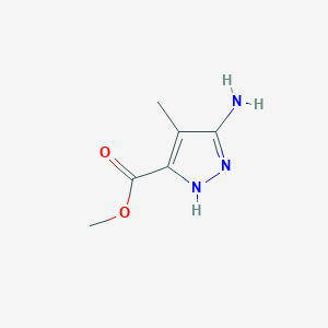 molecular formula C6H9N3O2 B2491341 Methyl 5-amino-4-methyl-1h-pyrazole-3-carboxylate CAS No. 2489342-76-7