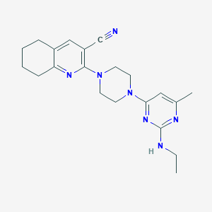 2-[4-[2-(Ethylamino)-6-methylpyrimidin-4-yl]piperazin-1-yl]-5,6,7,8-tetrahydroquinoline-3-carbonitrile