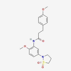 N-(5-(1,1-dioxidoisothiazolidin-2-yl)-2-methoxyphenyl)-3-(4-methoxyphenyl)propanamide
