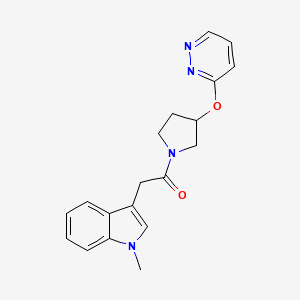 2-(1-methyl-1H-indol-3-yl)-1-(3-(pyridazin-3-yloxy)pyrrolidin-1-yl)ethanone