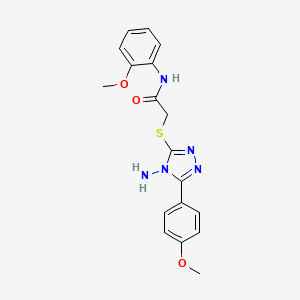 2-{[4-amino-5-(4-methoxyphenyl)-4H-1,2,4-triazol-3-yl]sulfanyl}-N-(2-methoxyphenyl)acetamide
