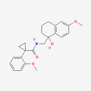 N-((1-hydroxy-6-methoxy-1,2,3,4-tetrahydronaphthalen-1-yl)methyl)-1-(2-methoxyphenyl)cyclopropanecarboxamide