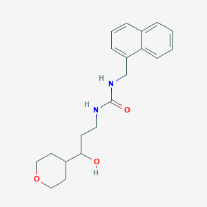 1-(3-hydroxy-3-(tetrahydro-2H-pyran-4-yl)propyl)-3-(naphthalen-1-ylmethyl)urea