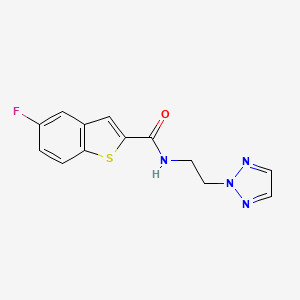 molecular formula C13H11FN4OS B2491401 N-(2-(2H-1,2,3-triazol-2-yl)ethyl)-5-fluorobenzo[b]thiophene-2-carboxamide CAS No. 2097926-36-6