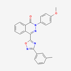 molecular formula C24H18N4O3 B2491444 2-(4-methoxyphenyl)-4-[3-(3-methylphenyl)-1,2,4-oxadiazol-5-yl]-1,2-dihydrophthalazin-1-one CAS No. 1291842-62-0