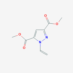 molecular formula C9H10N2O4 B2491464 Dimethyl 1-vinyl-1H-pyrazole-3,5-dicarboxylate CAS No. 86797-83-3
