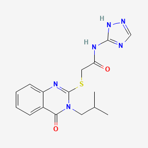 B2491501 2-((3-isobutyl-4-oxo-3,4-dihydroquinazolin-2-yl)thio)-N-(4H-1,2,4-triazol-3-yl)acetamide CAS No. 1116071-30-7