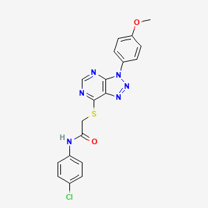 molecular formula C19H15ClN6O2S B2491507 N-(4-chlorophenyl)-2-((3-(4-methoxyphenyl)-3H-[1,2,3]triazolo[4,5-d]pyrimidin-7-yl)thio)acetamide CAS No. 863500-34-9