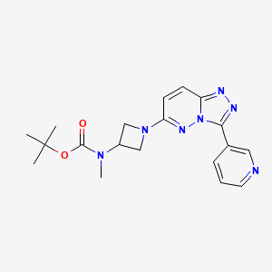 molecular formula C19H23N7O2 B2491519 tert-butyl N-methyl-N-{1-[3-(pyridin-3-yl)-[1,2,4]triazolo[4,3-b]pyridazin-6-yl]azetidin-3-yl}carbamate CAS No. 2380009-28-7
