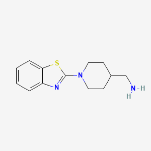 {[1-(1,3-Benzothiazol-2-yl)piperidin-4-yl]methyl}amine