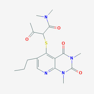 2-((1,3-dimethyl-2,4-dioxo-6-propyl-1,2,3,4-tetrahydropyrido[2,3-d]pyrimidin-5-yl)thio)-N,N-dimethyl-3-oxobutanamide