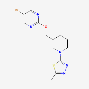 2-[3-[(5-Bromopyrimidin-2-yl)oxymethyl]piperidin-1-yl]-5-methyl-1,3,4-thiadiazole