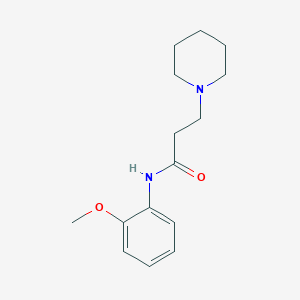 molecular formula C15H22N2O2 B249155 N-(2-methoxyphenyl)-3-(piperidin-1-yl)propanamide 