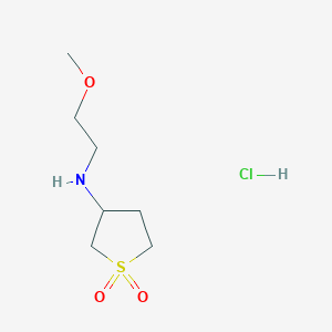 molecular formula C7H16ClNO3S B2491559 N-(1,1-dioxidotetrahydrothien-3-yl)-N-(2-methoxyethyl)amine hydrochloride CAS No. 483351-50-4