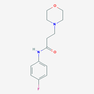 molecular formula C13H17FN2O2 B249157 N-(4-fluorophenyl)-3-morpholin-4-ylpropanamide 