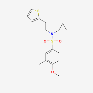 N-cyclopropyl-4-ethoxy-3-methyl-N-(2-(thiophen-2-yl)ethyl)benzenesulfonamide