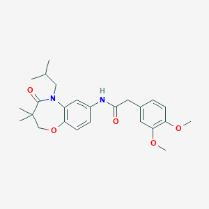 2-(3,4-dimethoxyphenyl)-N-(5-isobutyl-3,3-dimethyl-4-oxo-2,3,4,5-tetrahydrobenzo[b][1,4]oxazepin-7-yl)acetamide