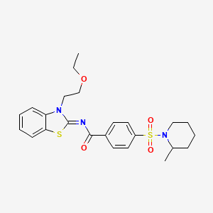 (Z)-N-(3-(2-ethoxyethyl)benzo[d]thiazol-2(3H)-ylidene)-4-((2-methylpiperidin-1-yl)sulfonyl)benzamide