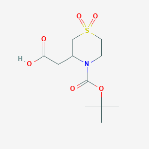 2-{4-[(Tert-butoxy)carbonyl]-1,1-dioxo-1lambda6-thiomorpholin-3-yl}acetic acid