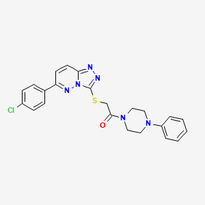 2-((6-(4-Chlorophenyl)-[1,2,4]triazolo[4,3-b]pyridazin-3-yl)thio)-1-(4-phenylpiperazin-1-yl)ethanone