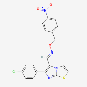 6-(4-chlorophenyl)imidazo[2,1-b][1,3]thiazole-5-carbaldehyde O-(4-nitrobenzyl)oxime
