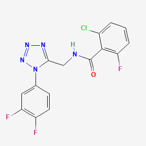2-chloro-N-((1-(3,4-difluorophenyl)-1H-tetrazol-5-yl)methyl)-6-fluorobenzamide