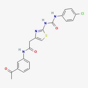 N-(3-acetylphenyl)-2-(2-(3-(4-chlorophenyl)ureido)thiazol-4-yl)acetamide