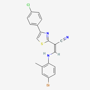 (Z)-3-((4-bromo-2-methylphenyl)amino)-2-(4-(4-chlorophenyl)thiazol-2-yl)acrylonitrile