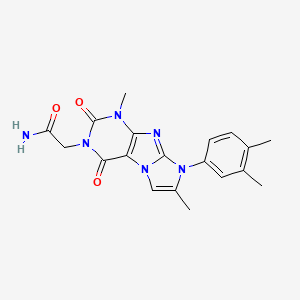 2-[6-(3,4-Dimethylphenyl)-4,7-dimethyl-1,3-dioxopurino[7,8-a]imidazol-2-yl]acetamide