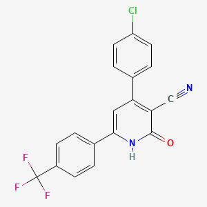 4-(4-Chlorophenyl)-2-hydroxy-6-[4-(trifluoromethyl)phenyl]nicotinonitrile