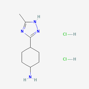 4-(5-Methyl-1H-1,2,4-triazol-3-yl)cyclohexan-1-amine;dihydrochloride