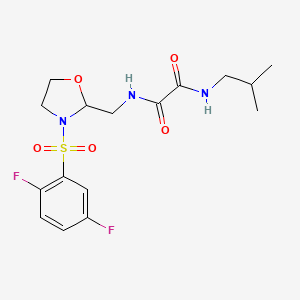 N1-((3-((2,5-difluorophenyl)sulfonyl)oxazolidin-2-yl)methyl)-N2-isobutyloxalamide