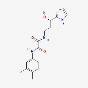 N1-(3,4-dimethylphenyl)-N2-(3-hydroxy-3-(1-methyl-1H-pyrrol-2-yl)propyl)oxalamide