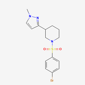 1-((4-bromophenyl)sulfonyl)-3-(1-methyl-1H-pyrazol-3-yl)piperidine