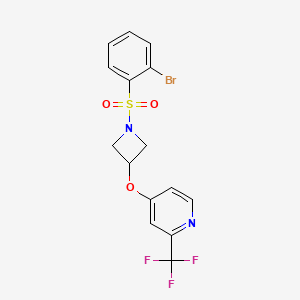 4-[1-(2-Bromophenyl)sulfonylazetidin-3-yl]oxy-2-(trifluoromethyl)pyridine