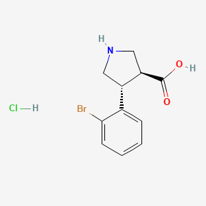 (3S,4R)-4-(2-Bromophenyl)pyrrolidine-3-carboxylic acid;hydrochloride