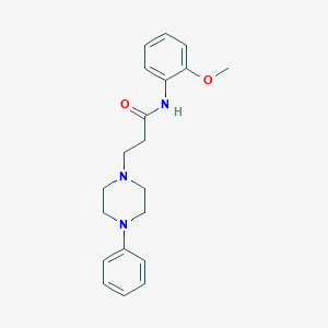 molecular formula C20H25N3O2 B249163 N~1~-(2-METHOXYPHENYL)-3-(4-PHENYLPIPERAZINO)PROPANAMIDE 