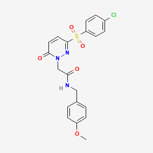B2491631 2-(3-((4-chlorophenyl)sulfonyl)-6-oxopyridazin-1(6H)-yl)-N-(4-methoxybenzyl)acetamide CAS No. 1251676-39-7
