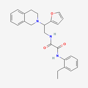 molecular formula C25H27N3O3 B2491647 N1-(2-(3,4-dihydroisoquinolin-2(1H)-yl)-2-(furan-2-yl)ethyl)-N2-(2-ethylphenyl)oxalamide CAS No. 898416-96-1