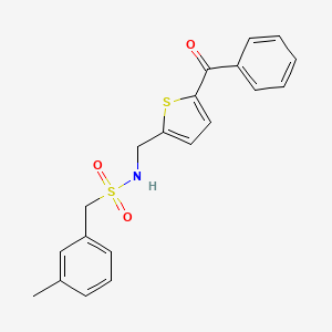 molecular formula C20H19NO3S2 B2491649 N-[(5-benzoylthiophen-2-yl)methyl]-1-(3-methylphenyl)methanesulfonamide CAS No. 1797282-17-7
