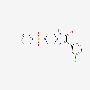 8-((4-(Tert-butyl)phenyl)sulfonyl)-3-(3-chlorophenyl)-1,4,8-triazaspiro[4.5]dec-3-en-2-one