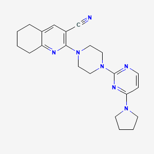 2-[4-(4-Pyrrolidin-1-ylpyrimidin-2-yl)piperazin-1-yl]-5,6,7,8-tetrahydroquinoline-3-carbonitrile