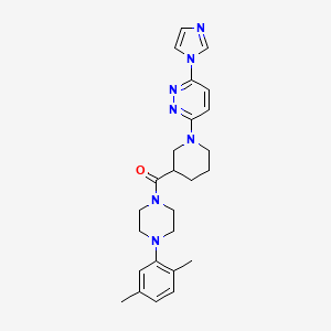 (1-(6-(1H-imidazol-1-yl)pyridazin-3-yl)piperidin-3-yl)(4-(2,5-dimethylphenyl)piperazin-1-yl)methanone