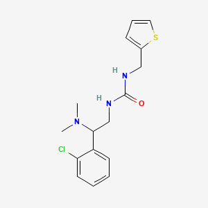 molecular formula C16H20ClN3OS B2491658 1-(2-(2-Chlorophenyl)-2-(dimethylamino)ethyl)-3-(thiophen-2-ylmethyl)urea CAS No. 1206994-32-2
