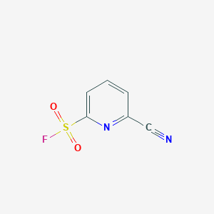 molecular formula C6H3FN2O2S B2491659 6-Cyanopyridine-2-sulfonyl fluoride CAS No. 2219375-05-8