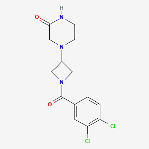 4-[1-(3,4-Dichlorobenzoyl)azetidin-3-yl]piperazin-2-one