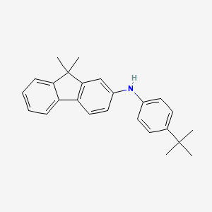 molecular formula C25H27N B2491666 N-(4-(叔丁基)苯基)-9,9-二甲基-9H-芴-2-胺 CAS No. 944418-46-6