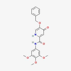4-oxo-5-phenylmethoxy-N-(3,4,5-trimethoxyphenyl)-1H-pyridine-2-carboxamide