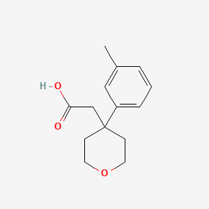 2-(4-m-Tolyl-tetrahydro-2H-pyran-4-yl)acetic acid